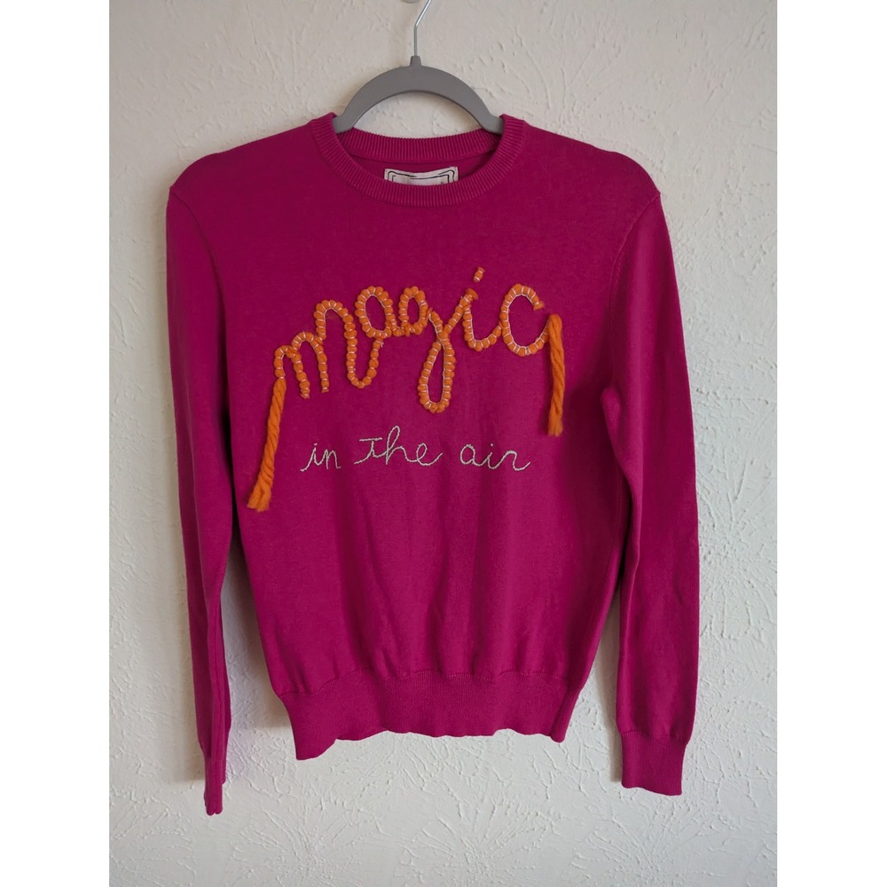 NEW Lingua Franca Magic in the Air crewneck‎ sweater size XS cotton silk blend - Picture 4 of 7
